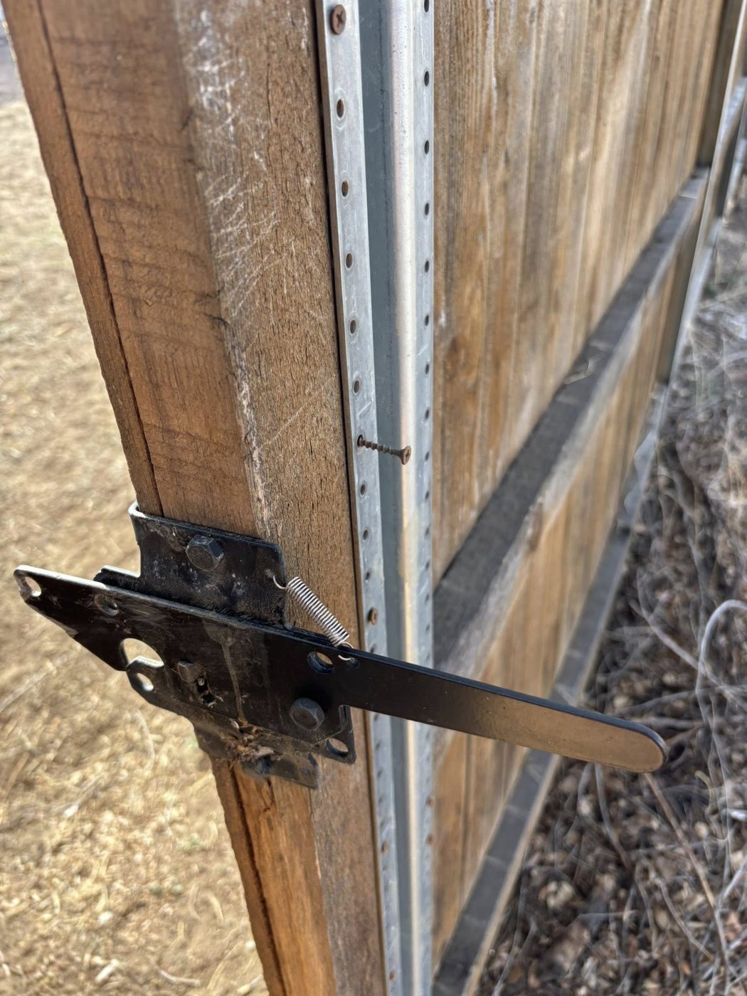 New fence gate latch installed