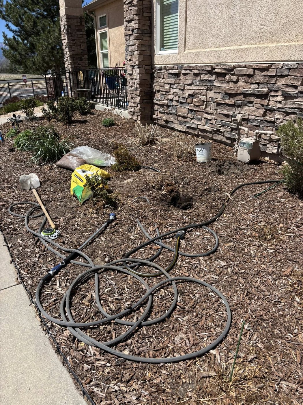 Garden bed before mulch